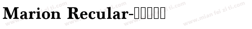 Marion Recular字体转换